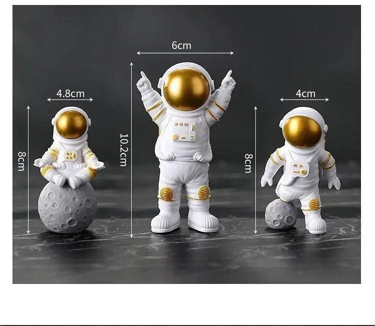 Astronaut Statue set Ornament Home Office Desktop Figurine bca56c-b2